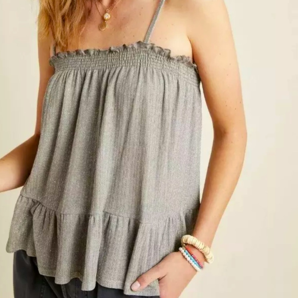 Anthropologie Amadi Wyatt Shimmer Tank Top